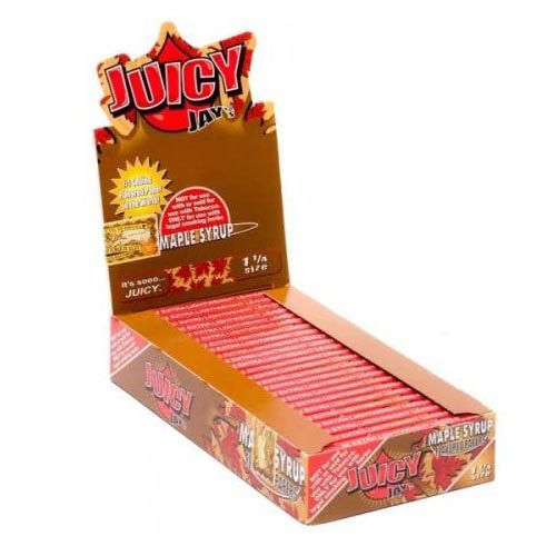 JUICY JAY’S Flavored Papers 32 Leaves 1 1/4 Maple Syrup Flavor Pack of 24