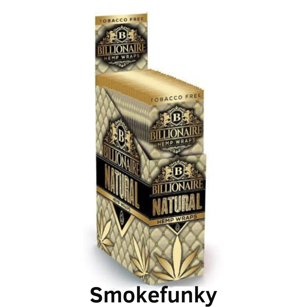 Billionaire Hemp Wraps! Organic Wraps, Tobacco Free! – (Natural, 25 Packs)