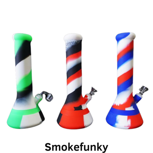 11.5"/530 Gr. STRIPE COLOR ART SILICONE WATER PIPE