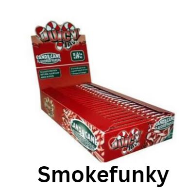 1 Box Juicy Jay’s 1 1/4 Rolling Papers – Candy Cane – 24 Packs / 1 Full Box