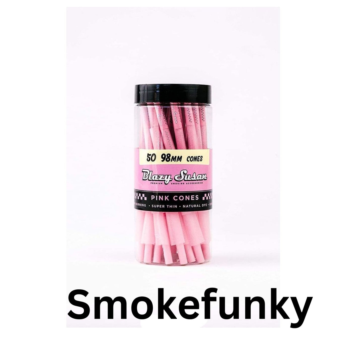 Blazy Pink Cones 50ct Pack | Pink Rolling Cones | Vegan & Smooth Burning | Blazy Susan Quality Smoking Accessories