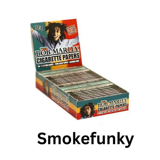 Bob Marley Cigarette Rolling Paper 50 1 1/4″ Leaves Pk, Pure Hemp 25 Packs 1.25″ Size