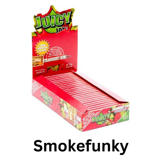 24 Packs (1 box) Juicy Jay’s 1.25″ Pure Hemp Rolling Papers – (Strawberry Kiwi)