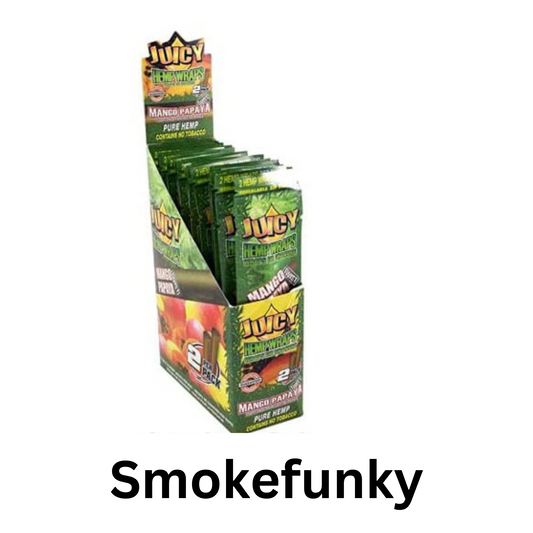 Juicy Jay’s Hemp Wraps Mango Papaya Flavor Pack of 25