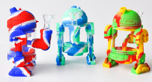 SILICONE ROBOT RIG WATER PIPE