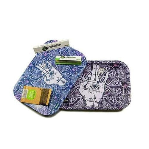 Afghan Hemp – Metal Tray Kit w/Magnetic Lid (4 Colors) (Purple)