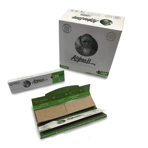 Afghan Hemp King Size Papers + Tips Brand: Afghan Hemp